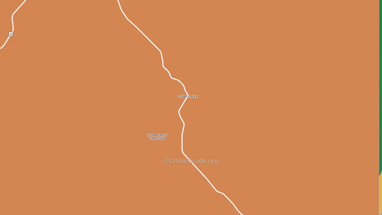 Cedar Creek, AZ Map of Drug-Related Crime Rates