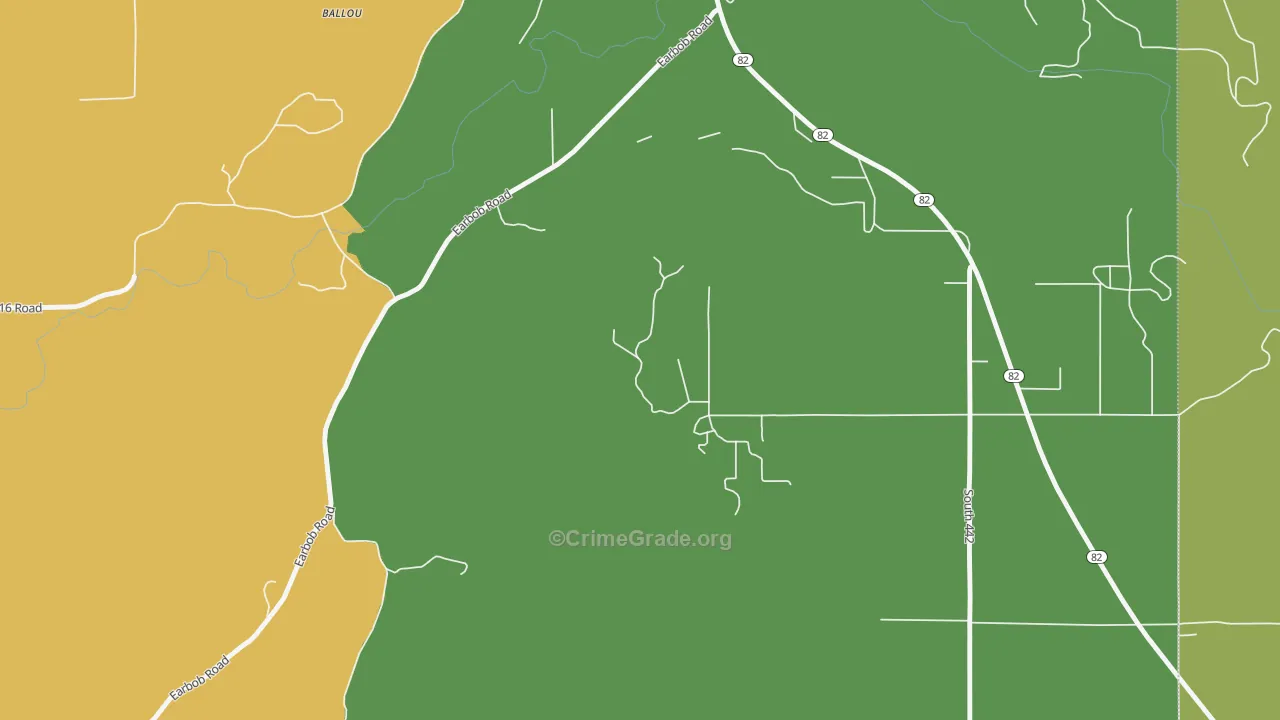 Cedar Crest, OK Map of Drug-Related Crime Rates