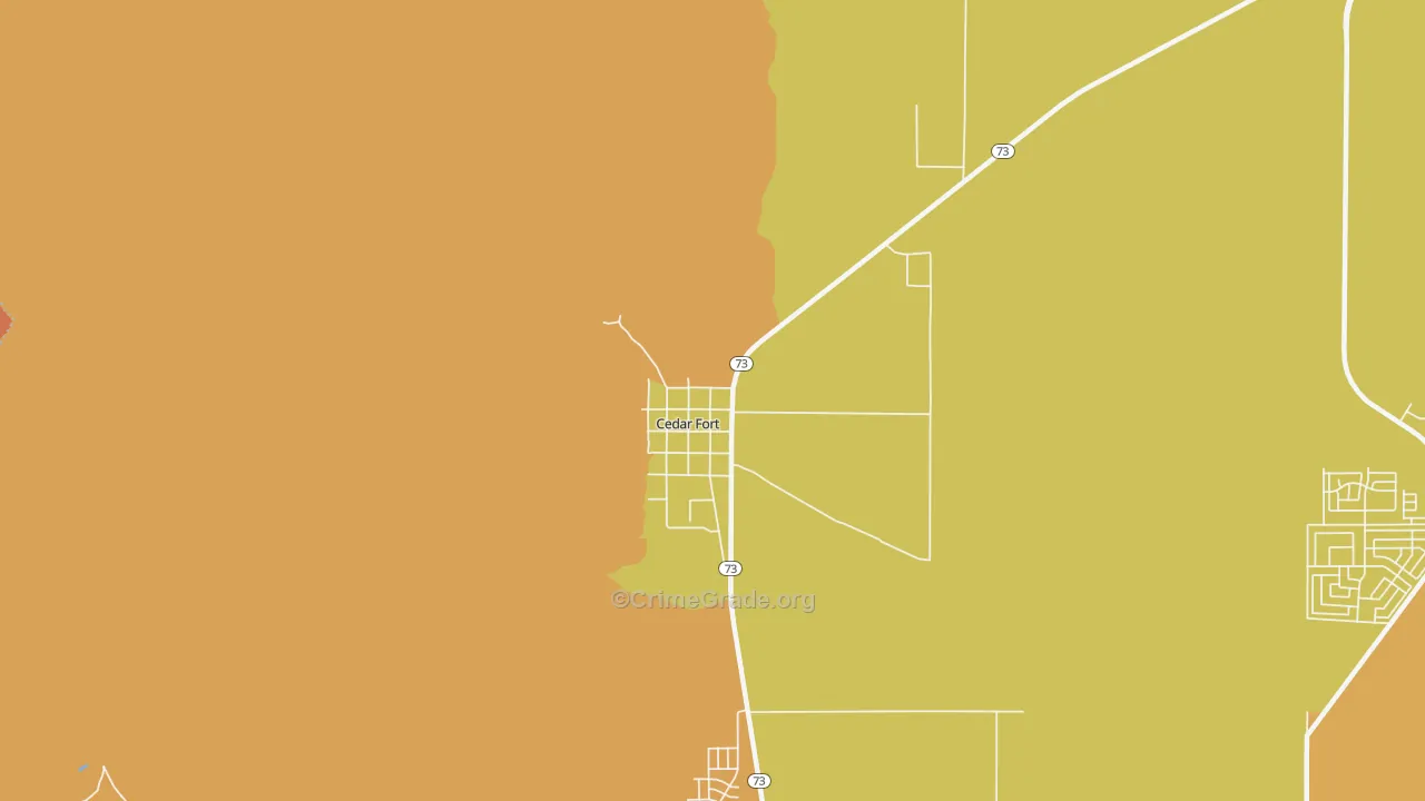 Cedar Fort, UT Map of Drug-Related Crime Rates