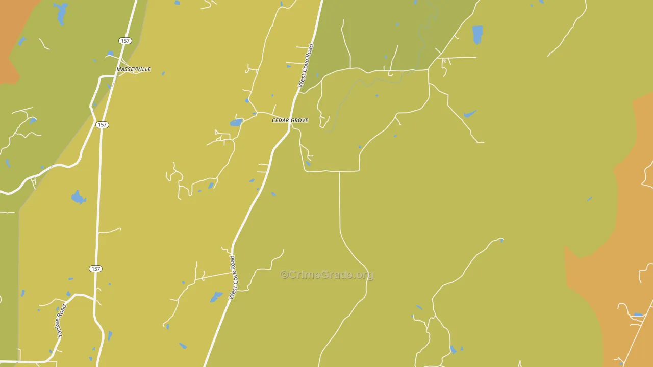 Cedar Grove, GA Map of Drug-Related Crime Rates