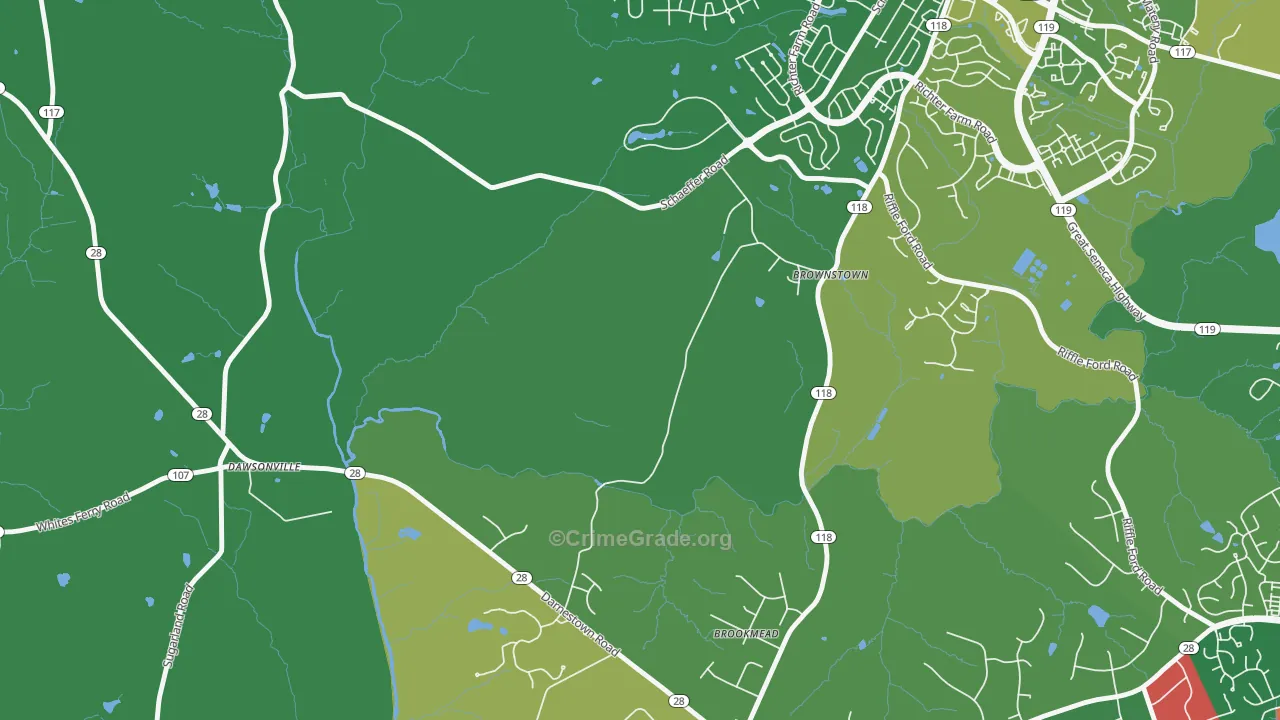 Cedar Grove, MD Map of Drug-Related Crime Rates