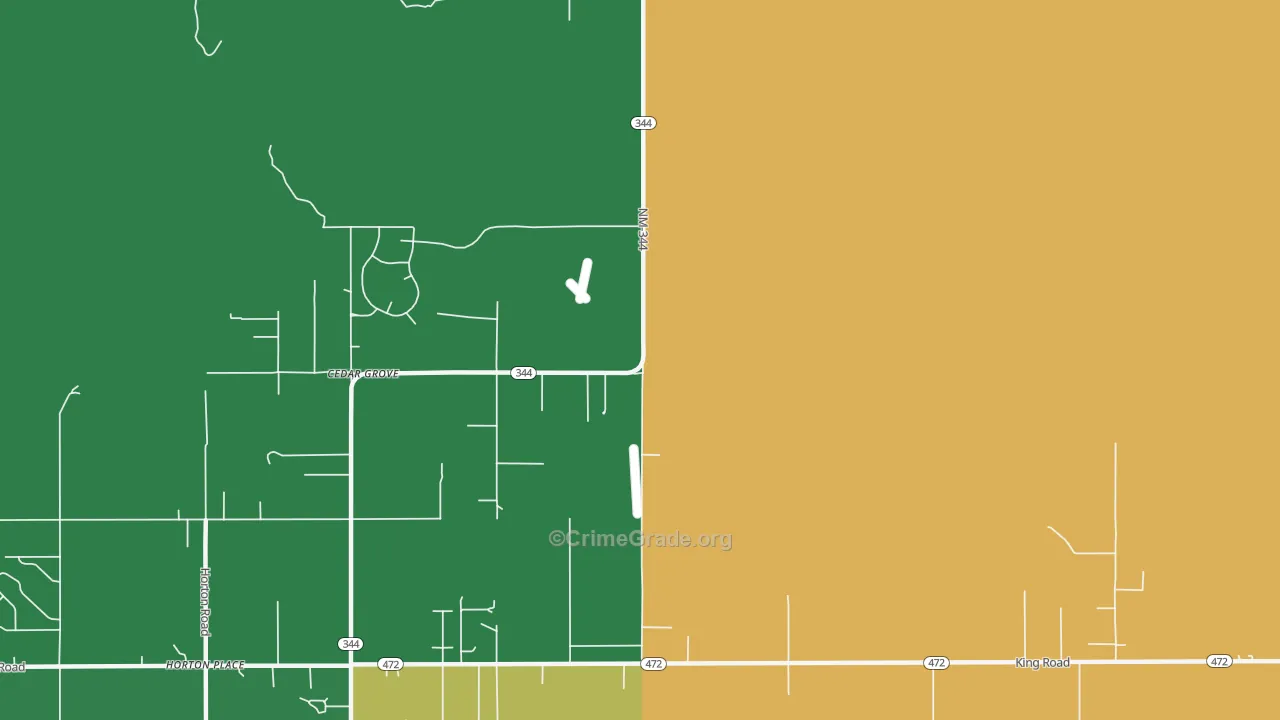 Cedar Grove, NM Map of Drug-Related Crime Rates