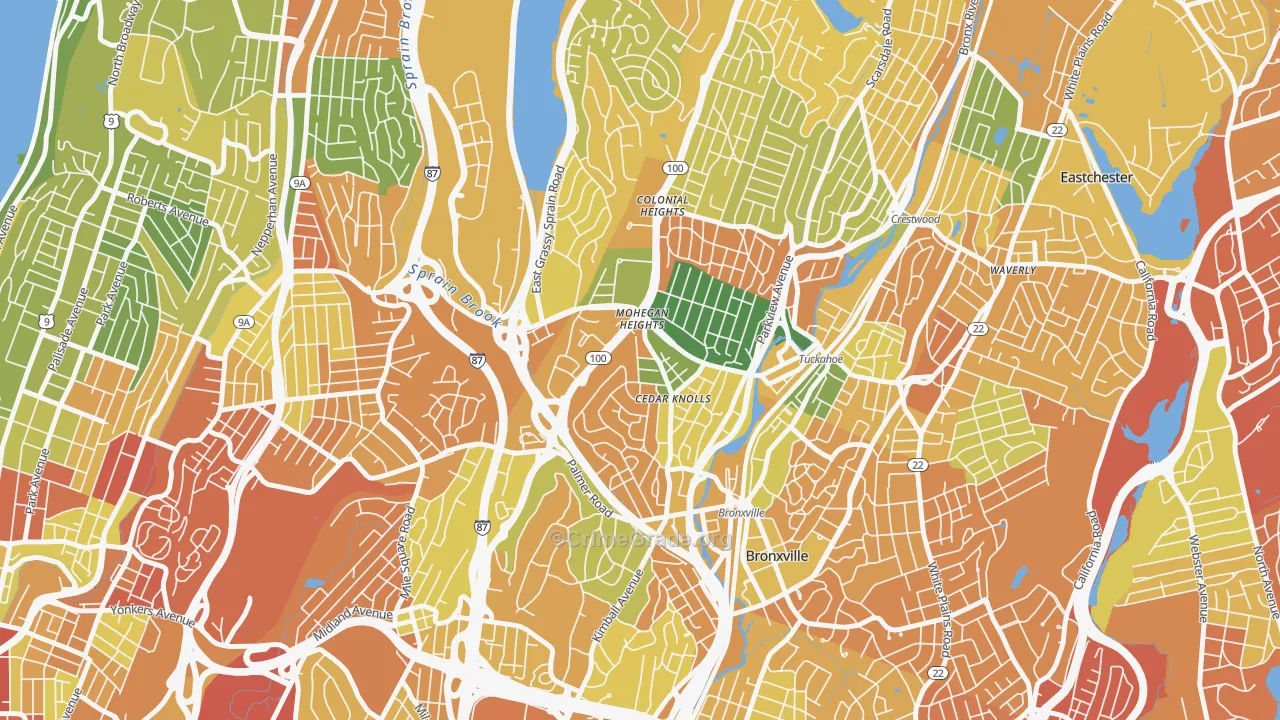 Cedar Knolls, Bronxville, NY Map of Drug-Related Crime Rates