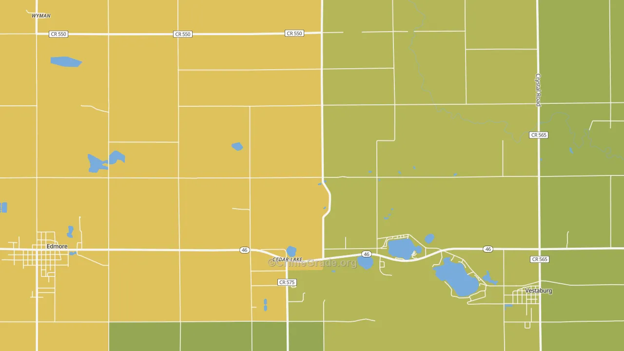 Cedar Lake, MI Map of Drug-Related Crime Rates