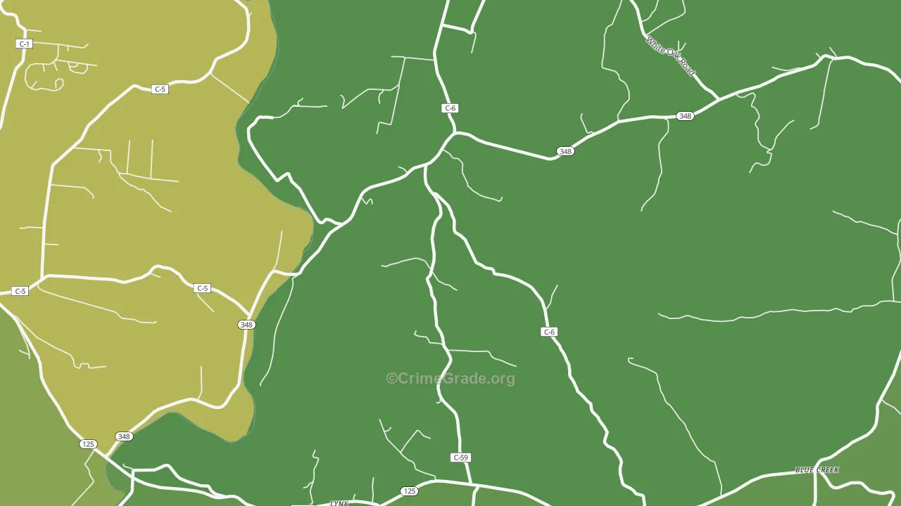 Cedar Mills, OH Map of Drug-Related Crime Rates