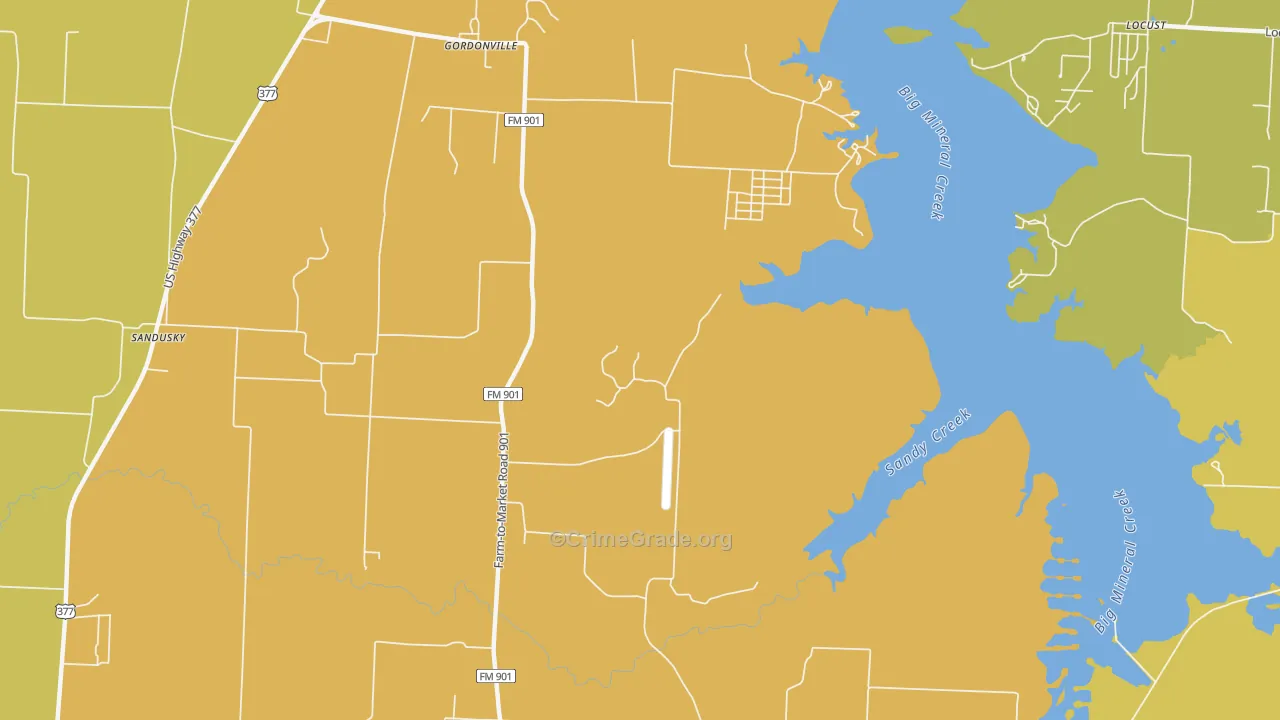 Cedar Mills, TX Map of Drug-Related Crime Rates