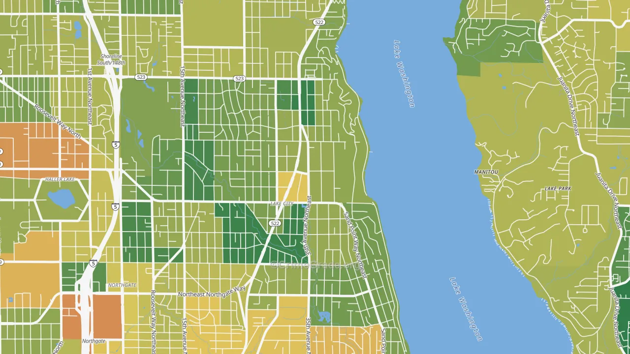 Cedar Park, Seattle, WA Map of Drug-Related Crime Rates