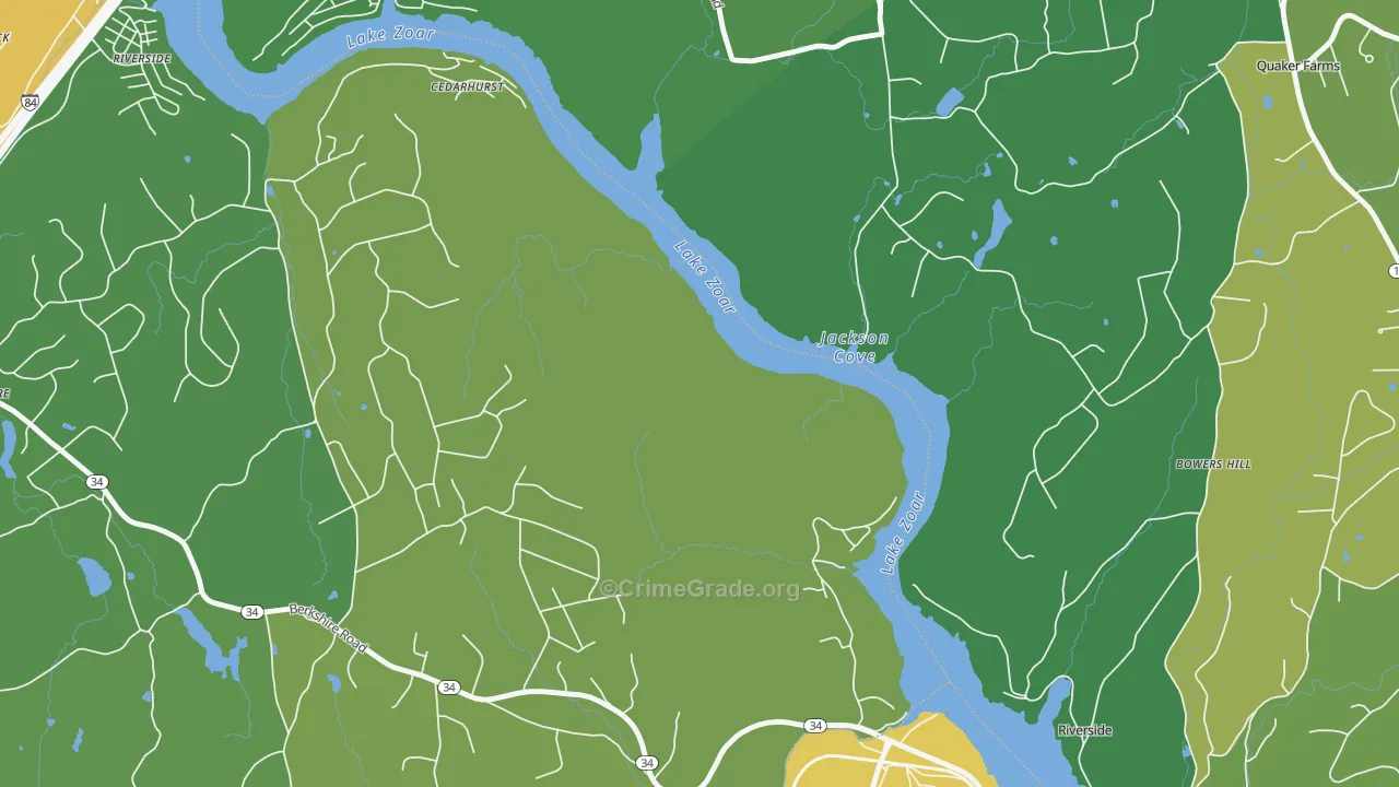 Cedarhurst, CT Map of Drug-Related Crime Rates