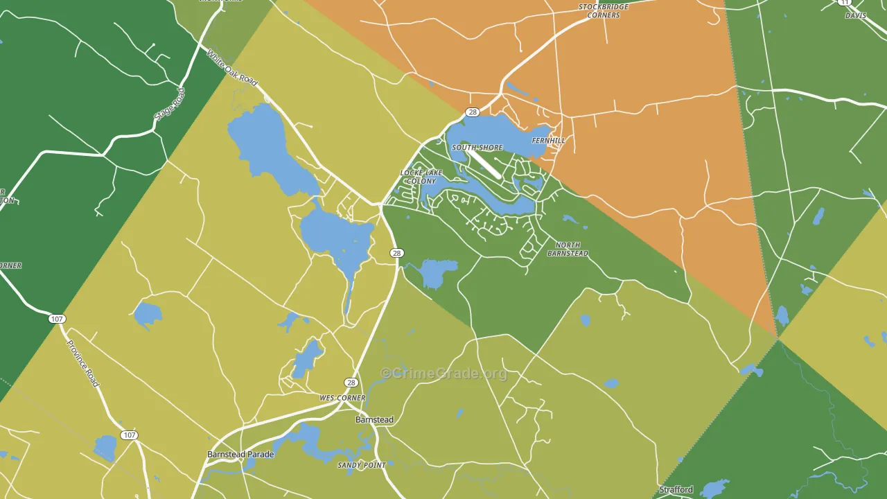 Center Barnstead, NH Map of Drug-Related Crime Rates