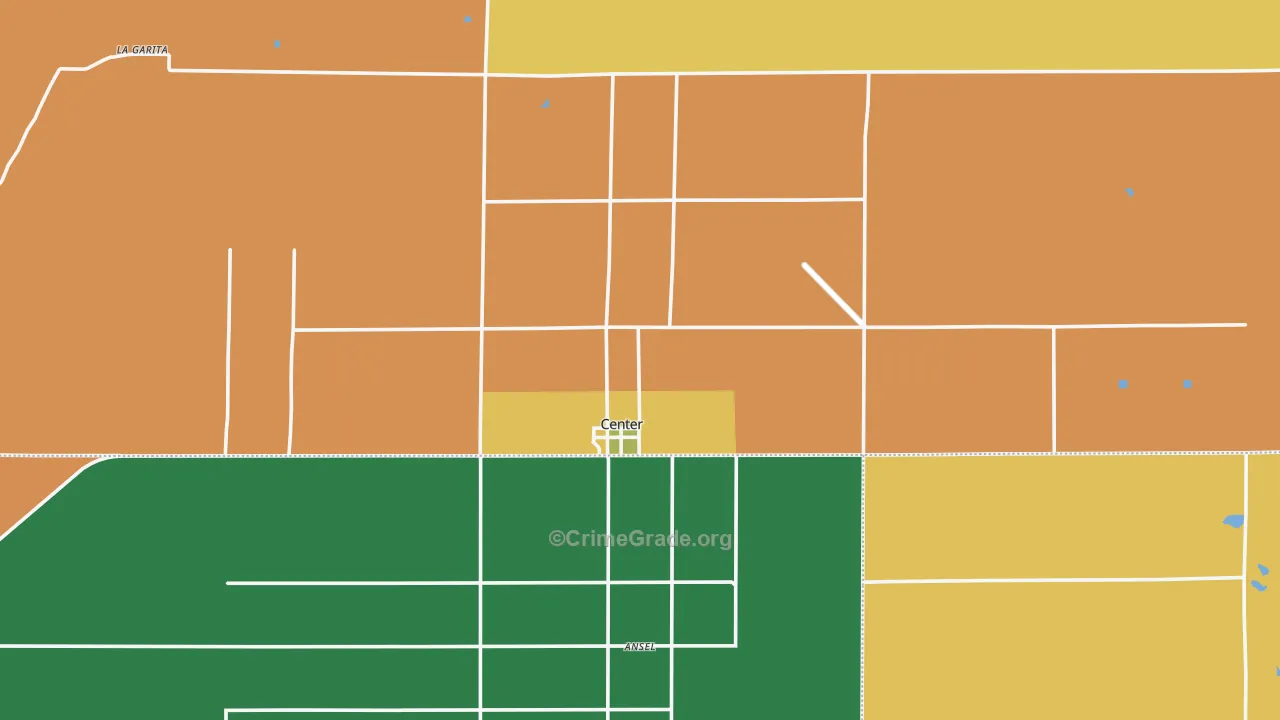 Center, CO Map of Drug-Related Crime Rates