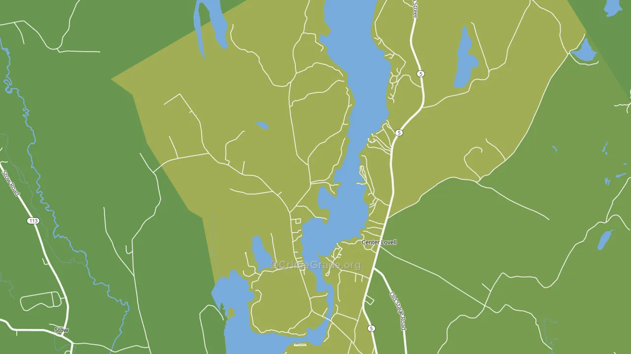 Center Lovell, ME Map of Drug-Related Crime Rates
