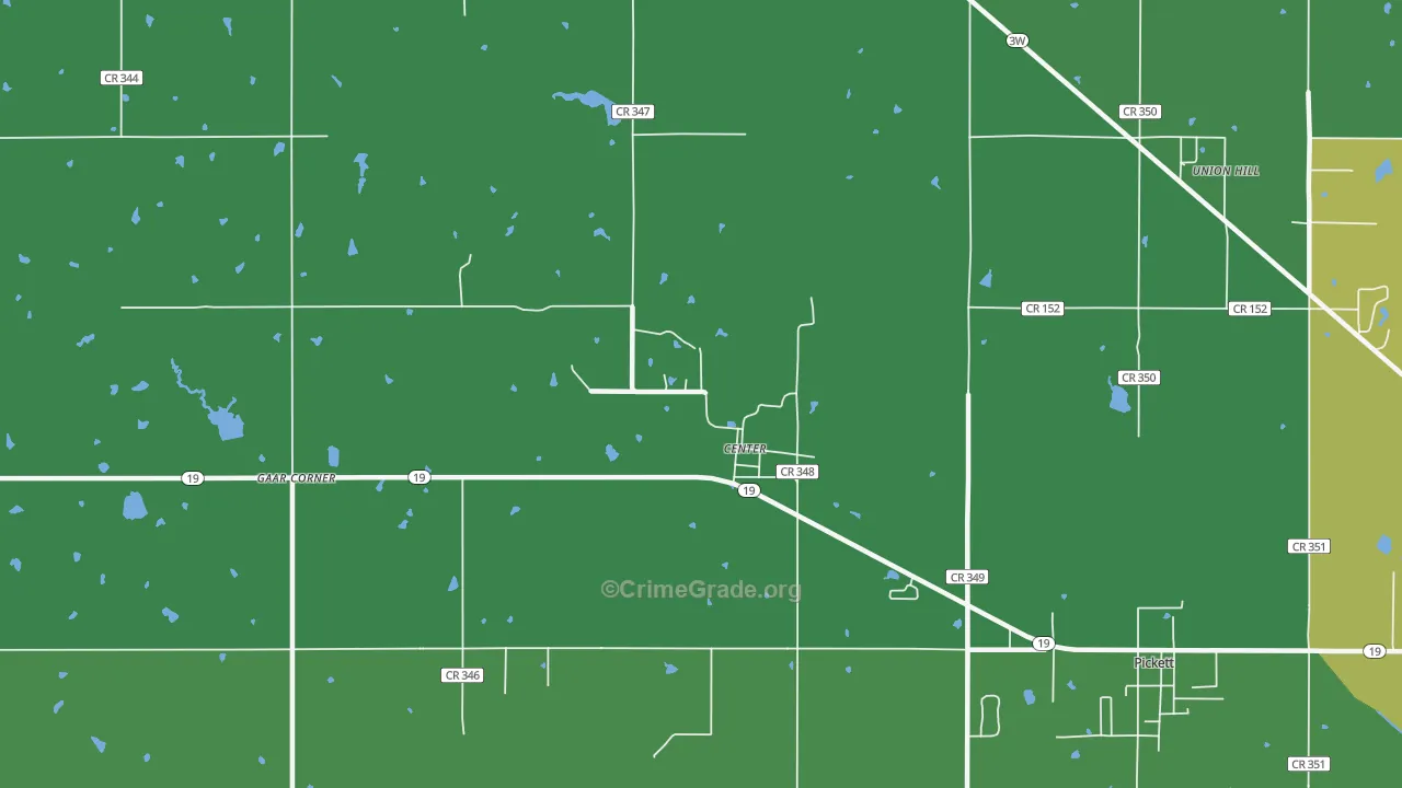 Center, OK Map of Drug-Related Crime Rates