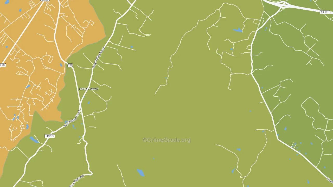 Center Point, TN Map of Drug-Related Crime Rates
