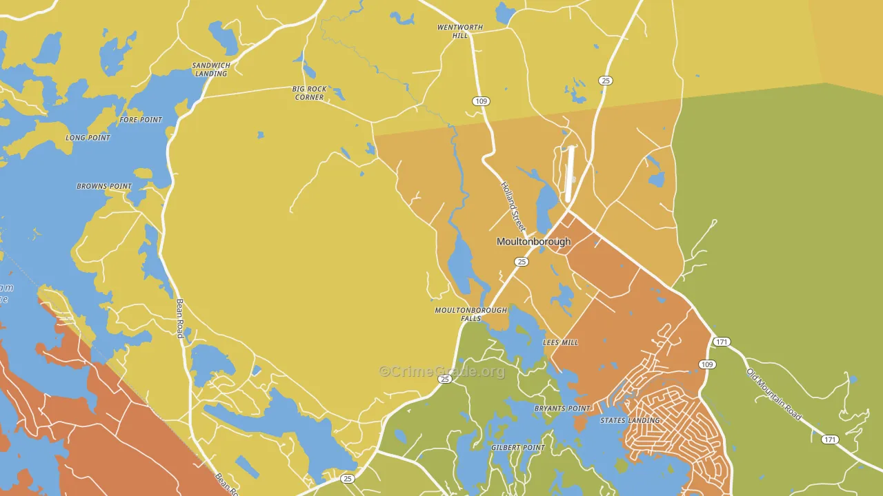 Center Sandwich, NH Map of Drug-Related Crime Rates