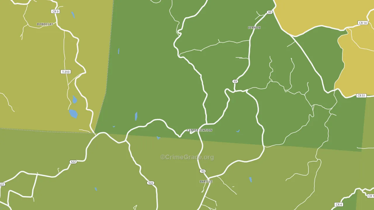 Center Station, OH Map of Drug-Related Crime Rates