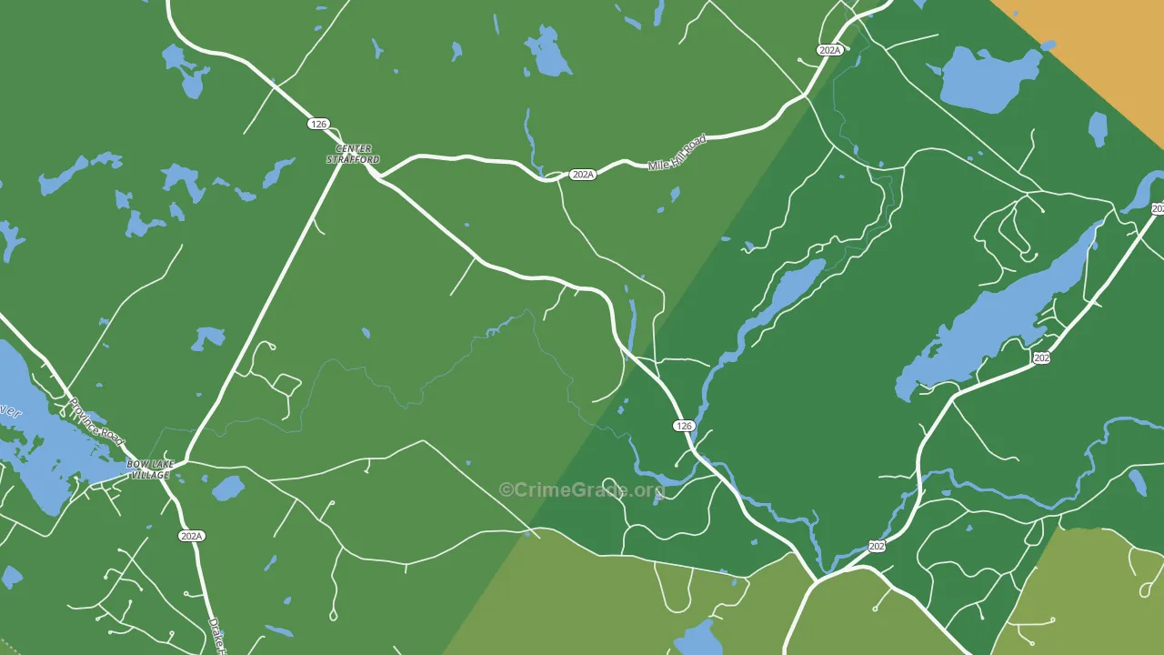Center Strafford, NH Map of Drug-Related Crime Rates