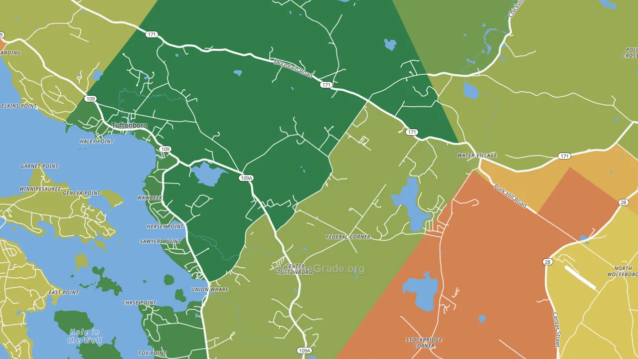 Center Tuftonboro, NH Map of Drug-Related Crime Rates
