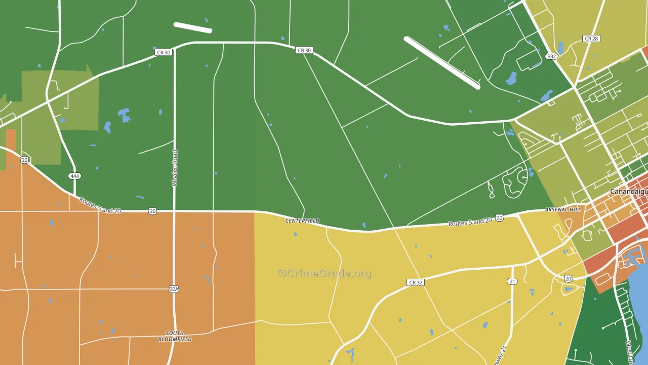 Centerfield, NY Map of Drug-Related Crime Rates