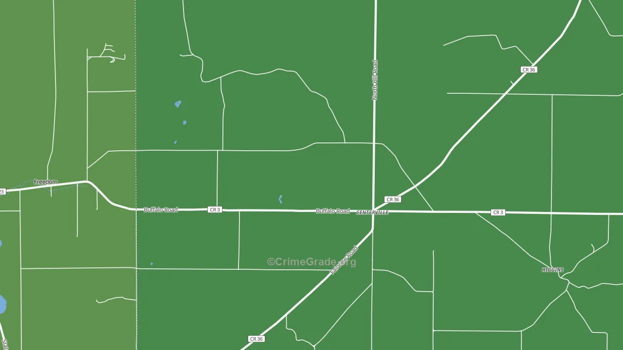 Centerville, NY Map of Drug-Related Crime Rates