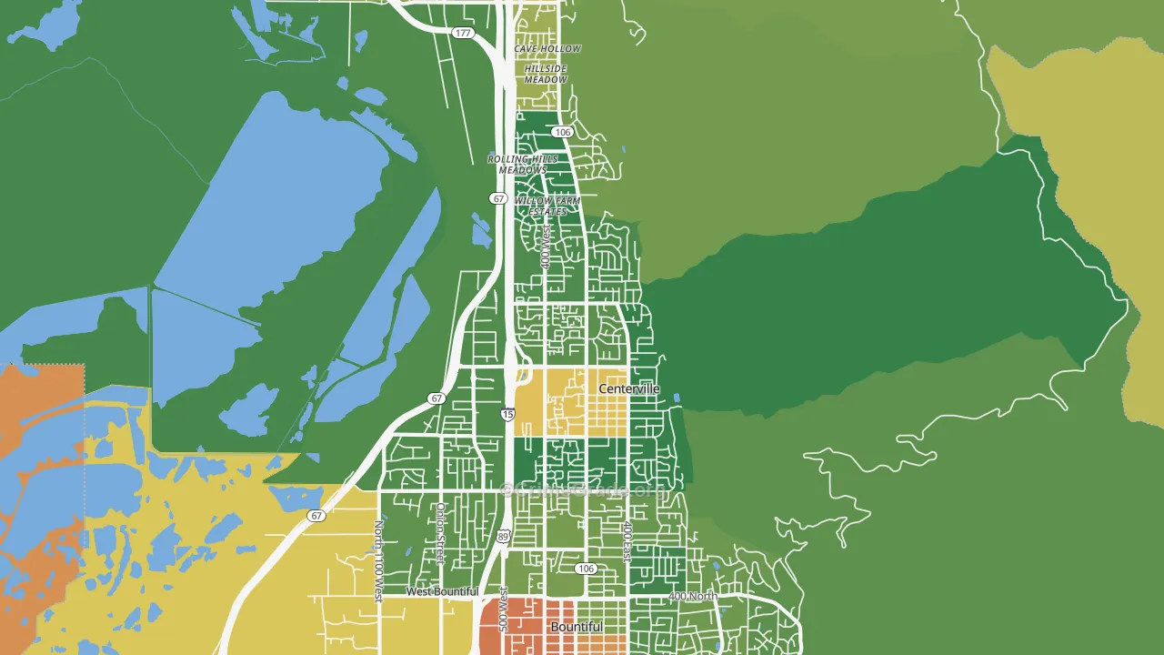 Centerville, UT Map of Drug-Related Crime Rates