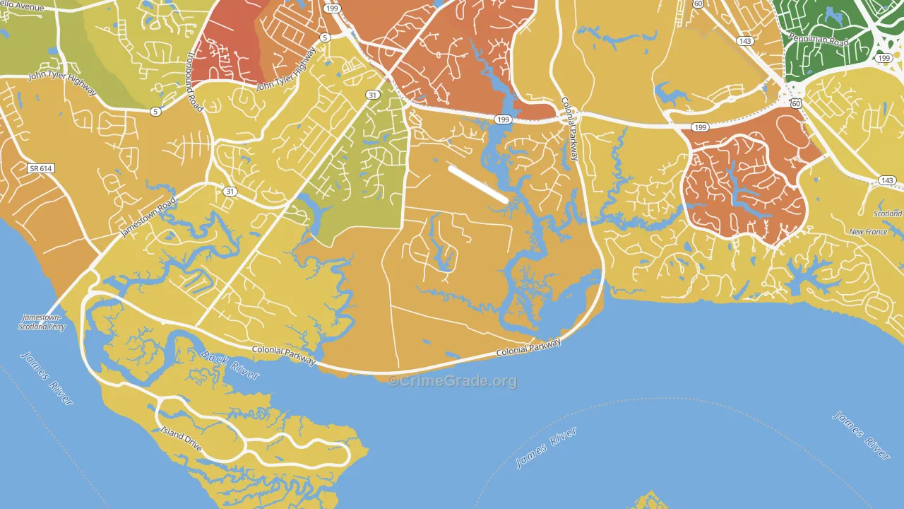 Centerville, VA Map of Drug-Related Crime Rates