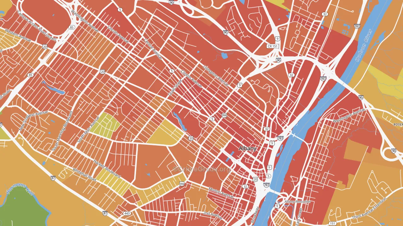 Central Ave, Albany, NY Map of Drug-Related Crime Rates