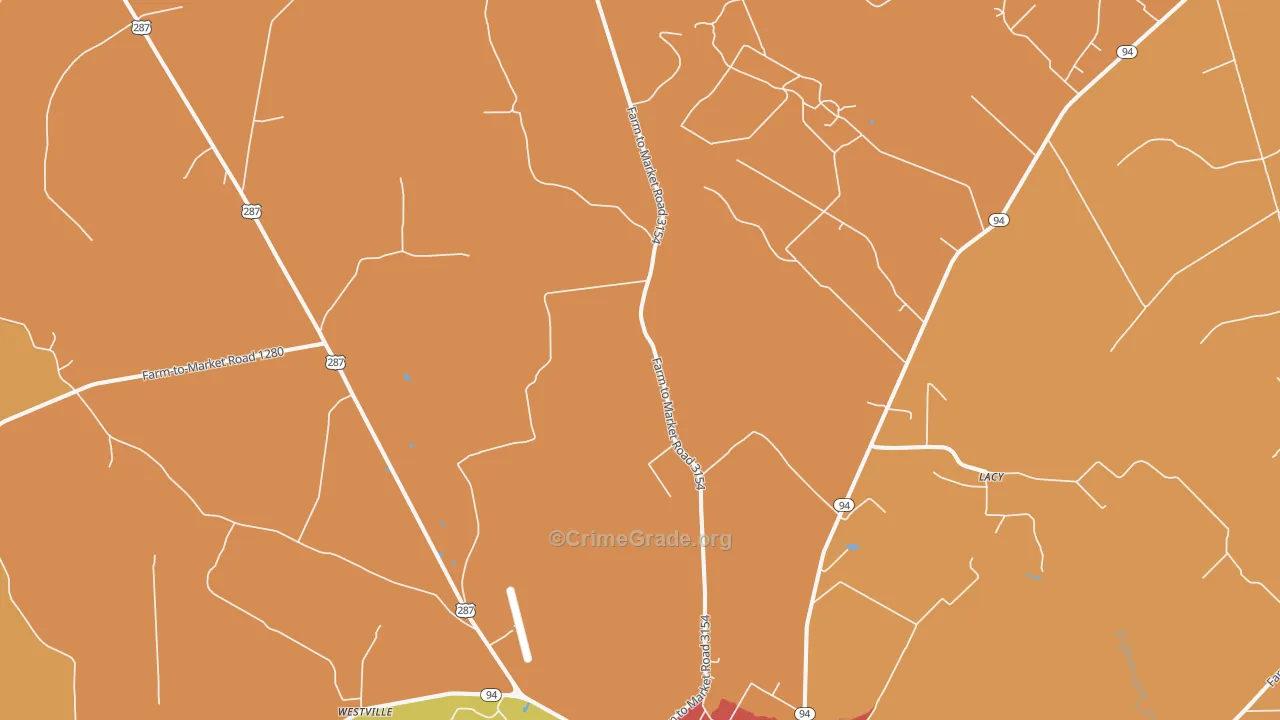Centralia, TX Map of Drug-Related Crime Rates