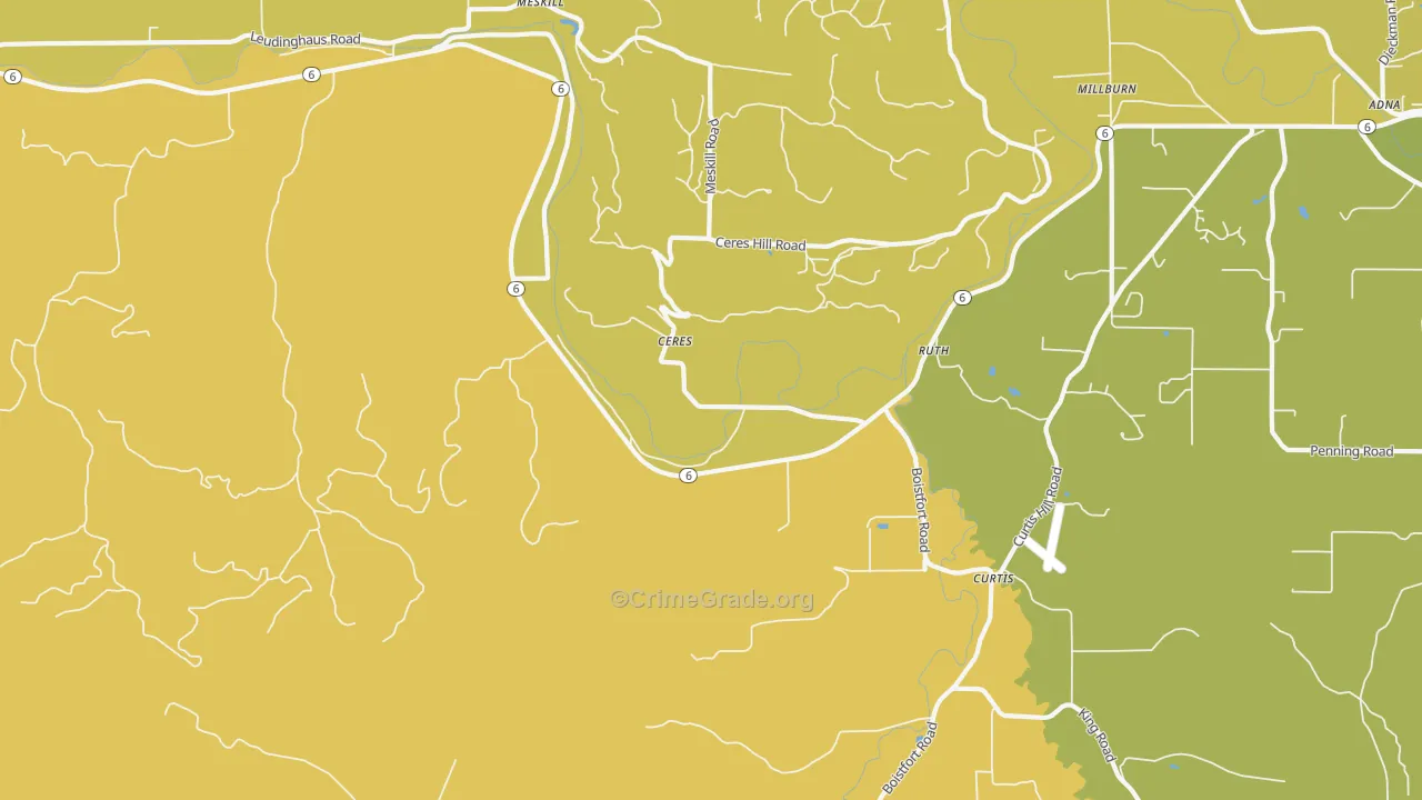Ceres, WA Map of Drug-Related Crime Rates