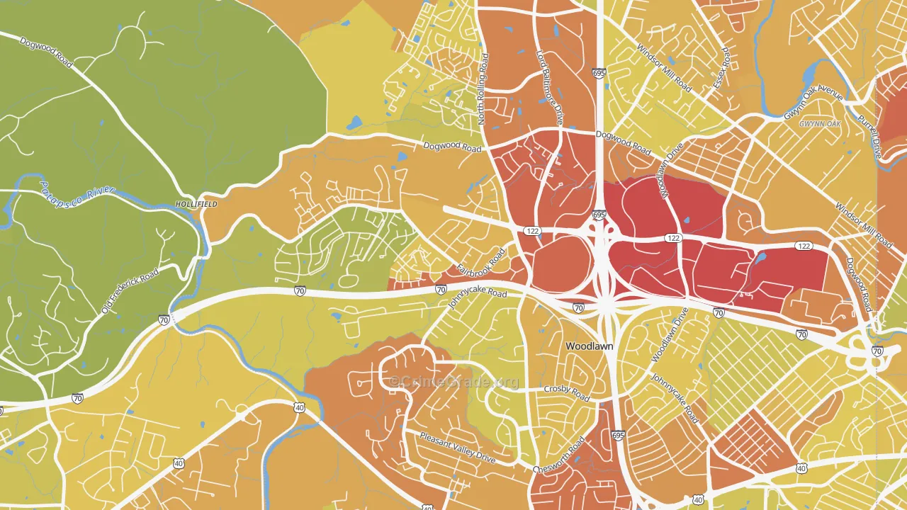 Chadwick Manor, Woodlawn, MD Map of Drug-Related Crime Rates
