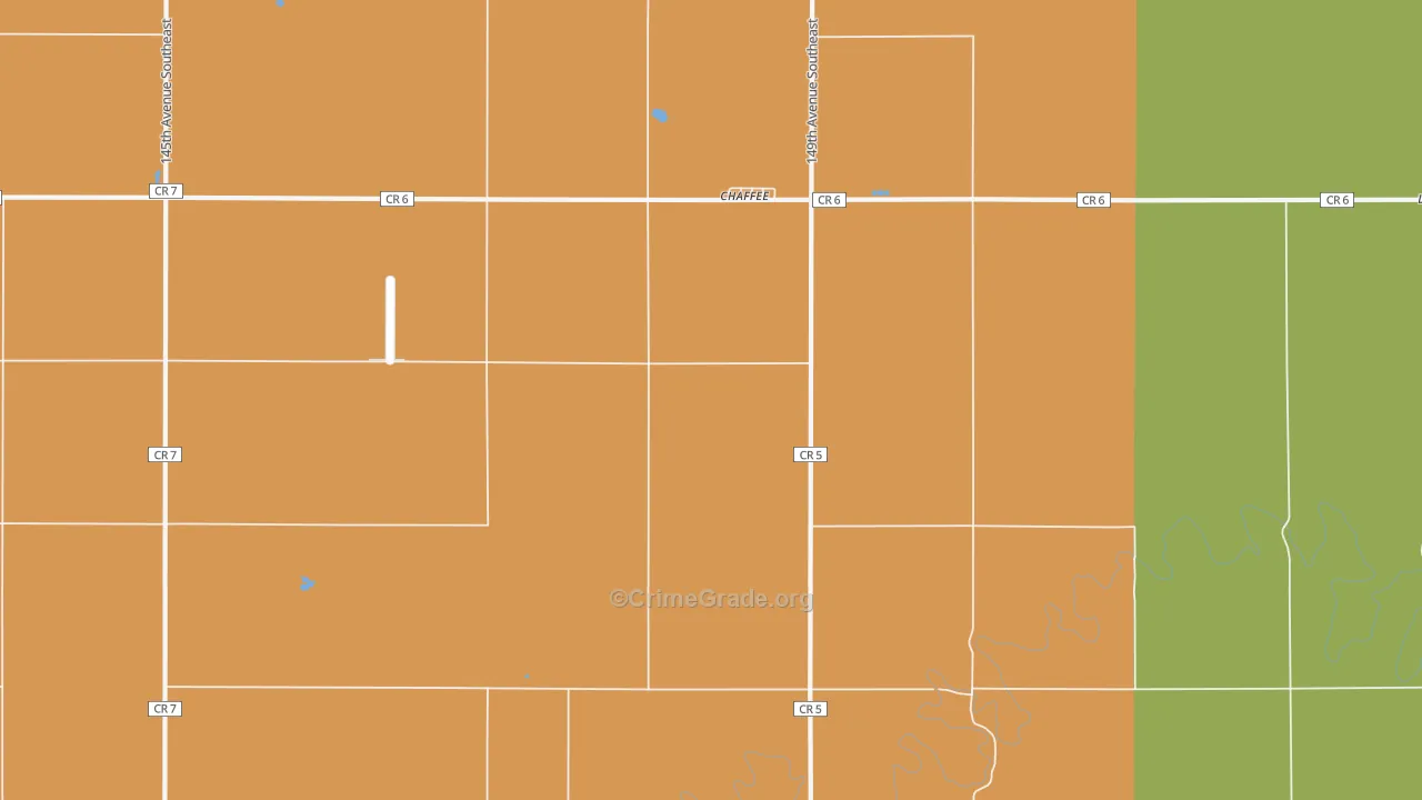 Chaffee, ND Map of Drug-Related Crime Rates