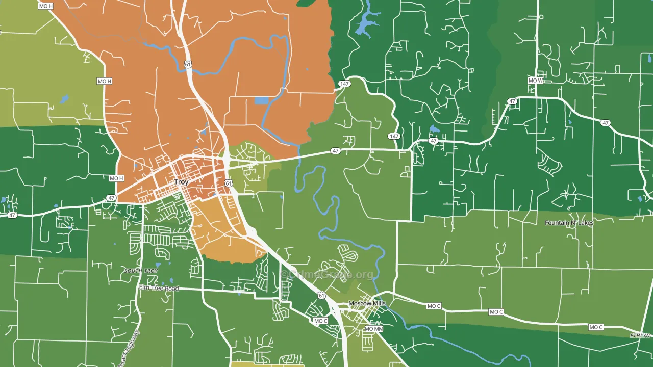 Chain of Rocks, MO Map of Drug-Related Crime Rates