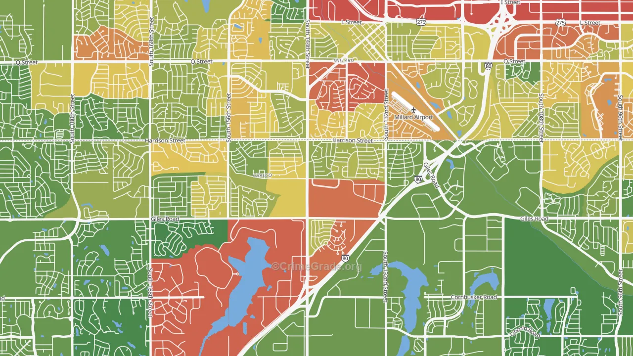 Chalco, NE Map of Drug-Related Crime Rates