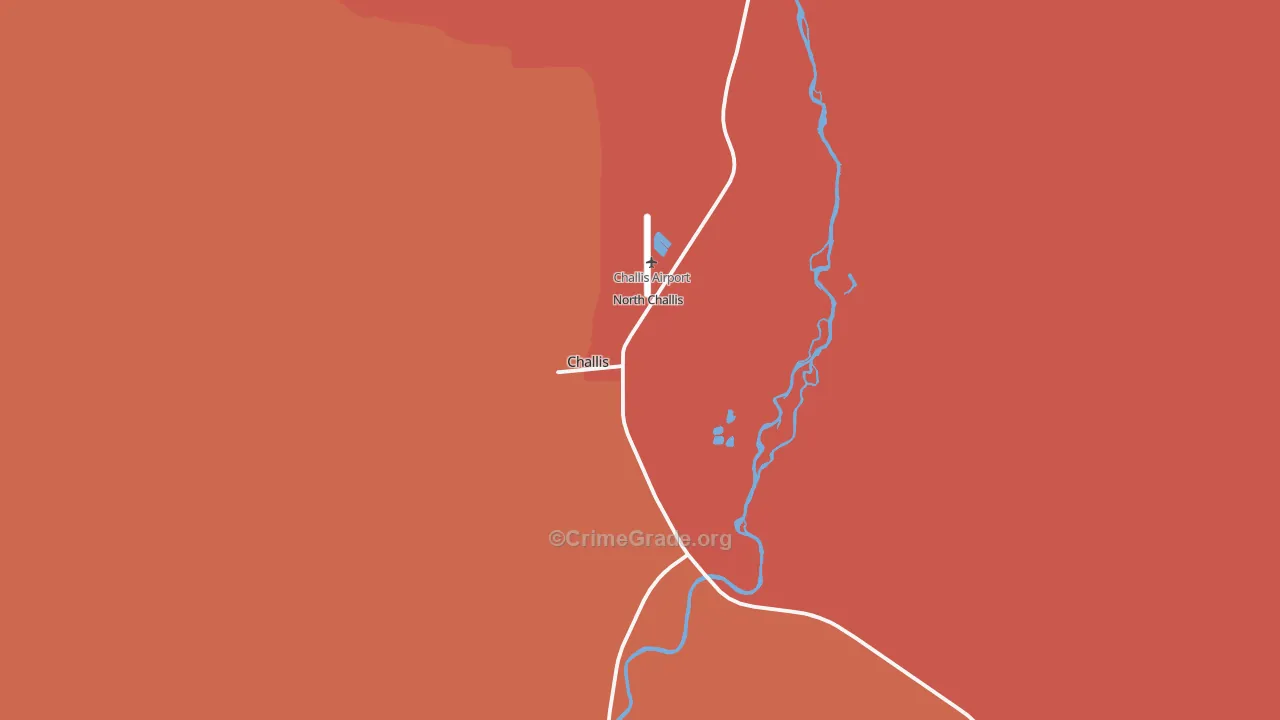 Challis, ID Map of Drug-Related Crime Rates