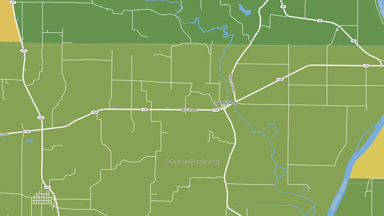 Chambersburg, IL Map of Drug-Related Crime Rates