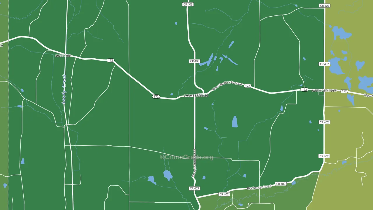Chambersburg, OH Map of Drug-Related Crime Rates