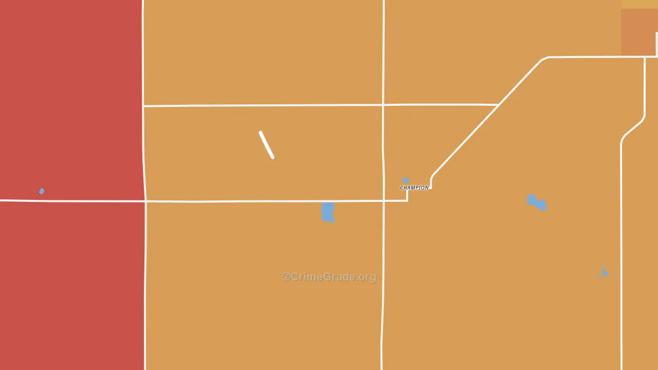 Champion, NE Map of Drug-Related Crime Rates