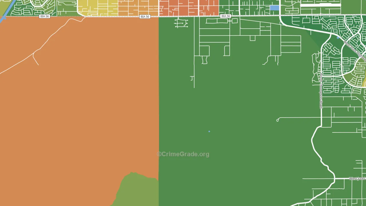 Chandler Heights, AZ Map of Drug-Related Crime Rates