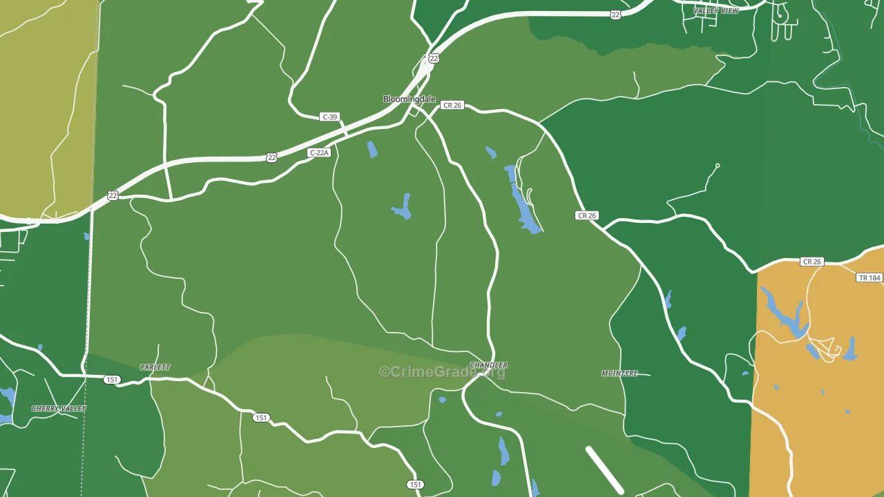 Chandler, OH Map of Drug-Related Crime Rates