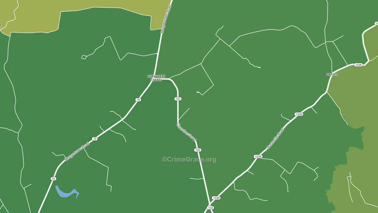 Chandlers Chapel, KY Map of Drug-Related Crime Rates