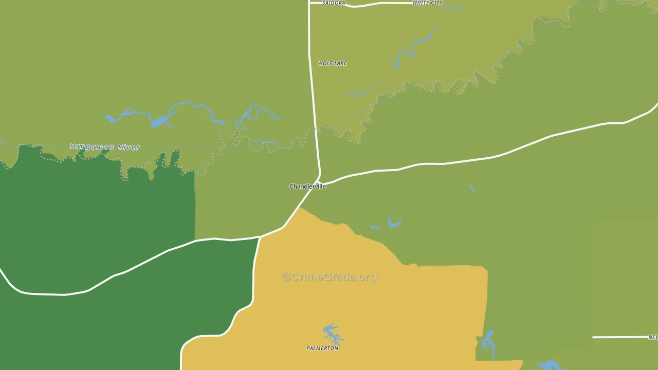 Chandlerville, IL Map of Drug-Related Crime Rates