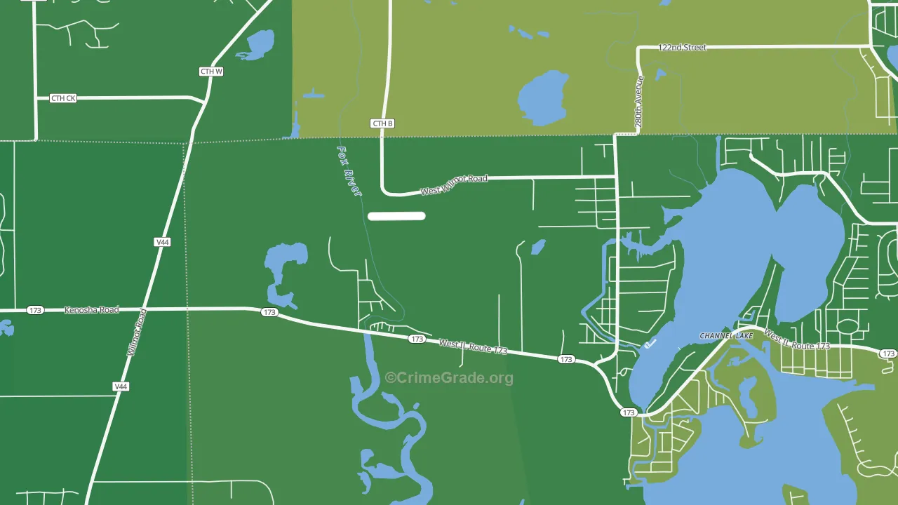 Channel Lake, IL Map of Drug-Related Crime Rates