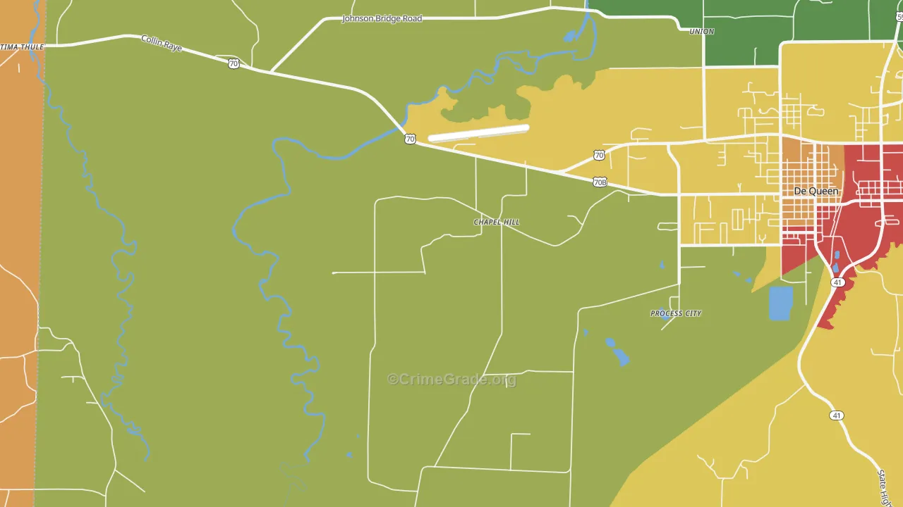 Chapel Hill, AR Map of Drug-Related Crime Rates