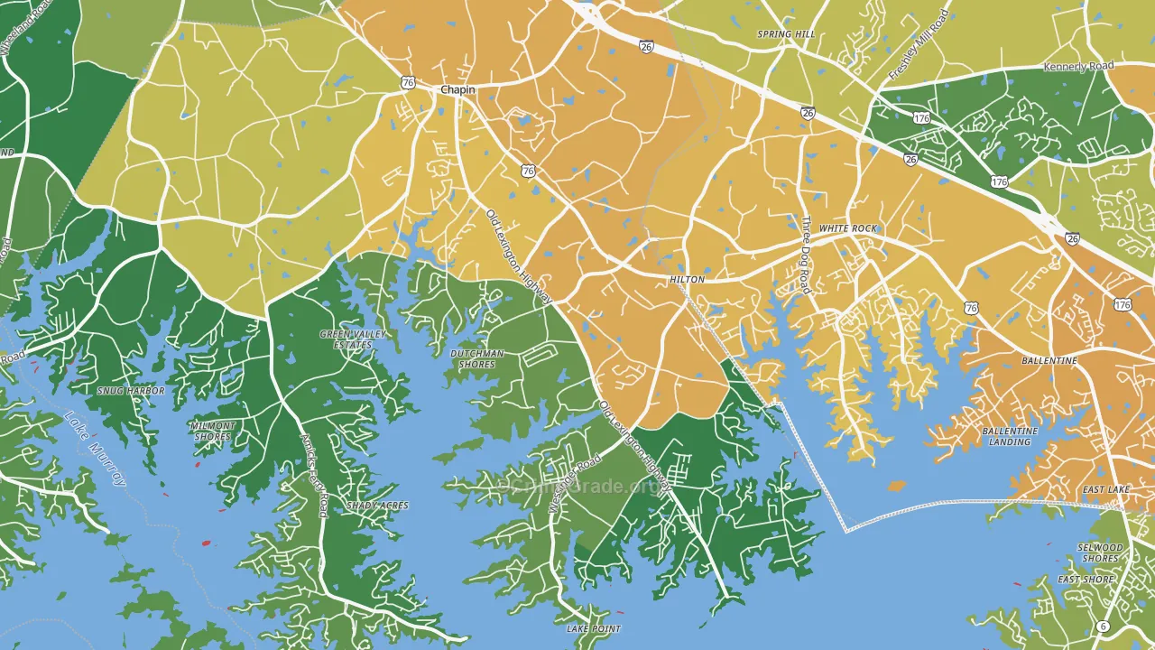 Chapin, SC Map of Drug-Related Crime Rates
