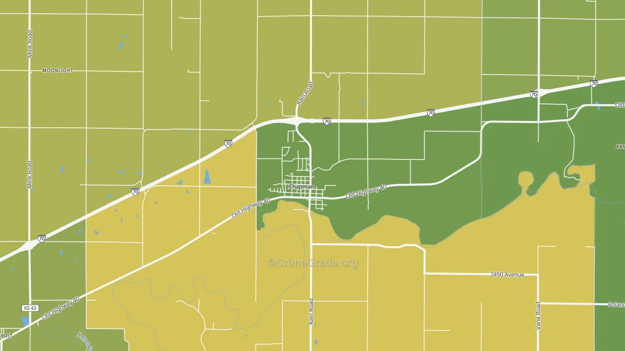 Chapman, KS Map of Drug-Related Crime Rates