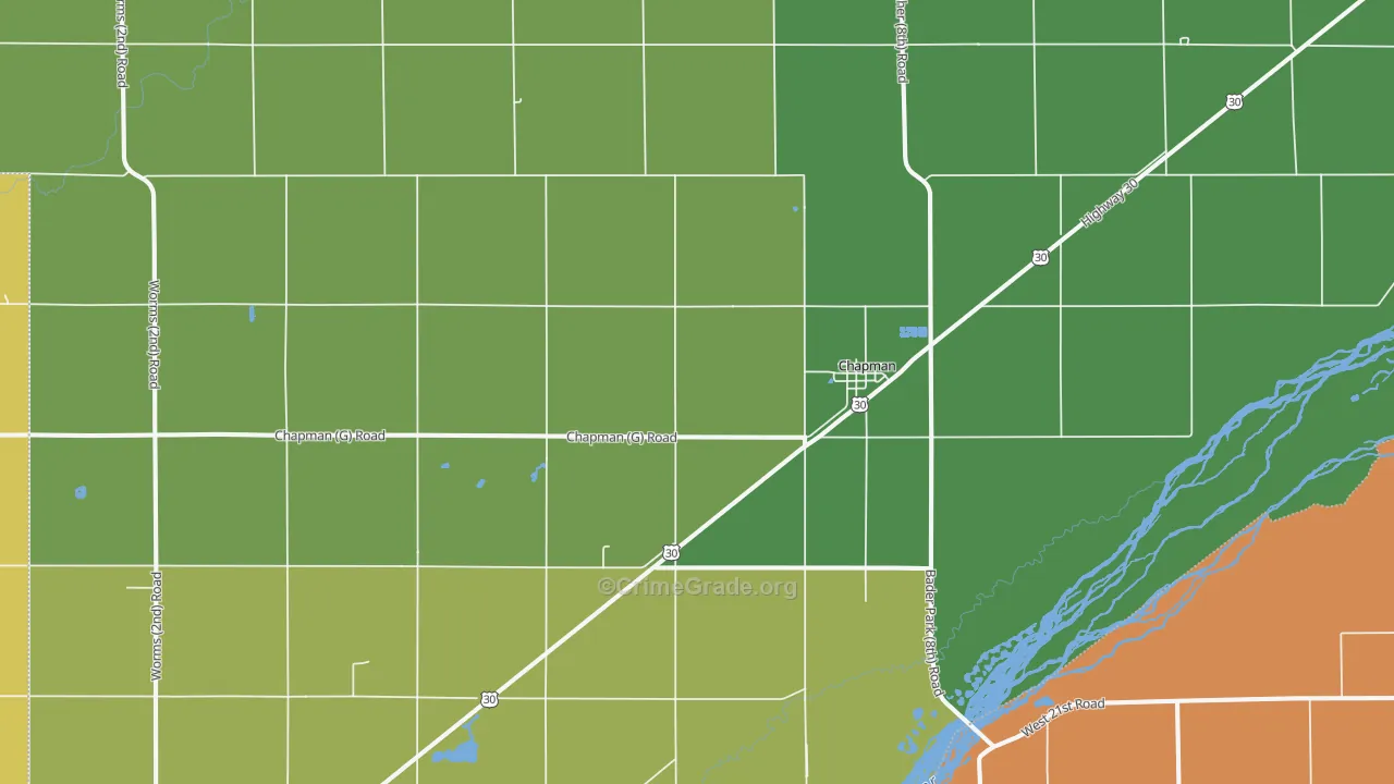 Chapman, NE Map of Drug-Related Crime Rates