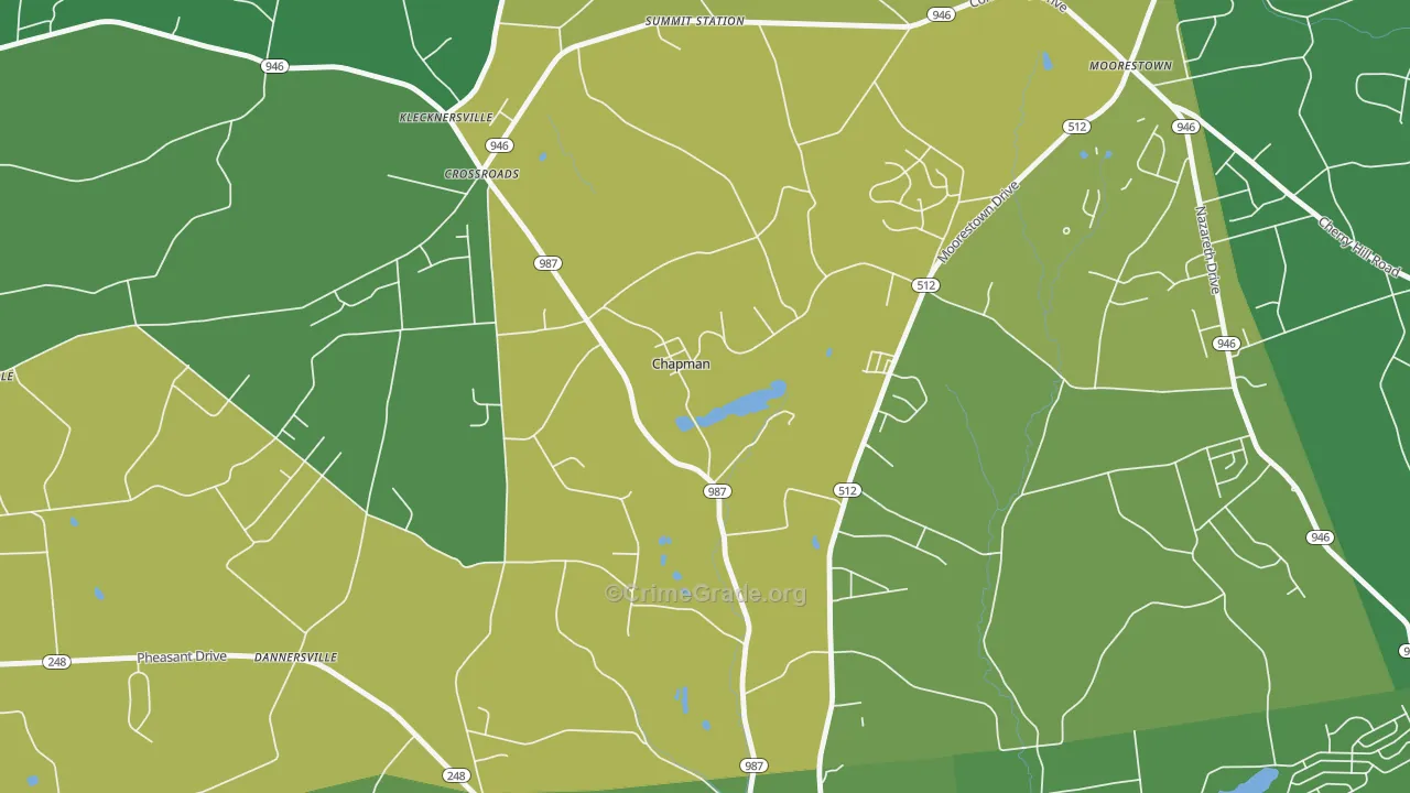 Chapman, PA Map of Drug-Related Crime Rates