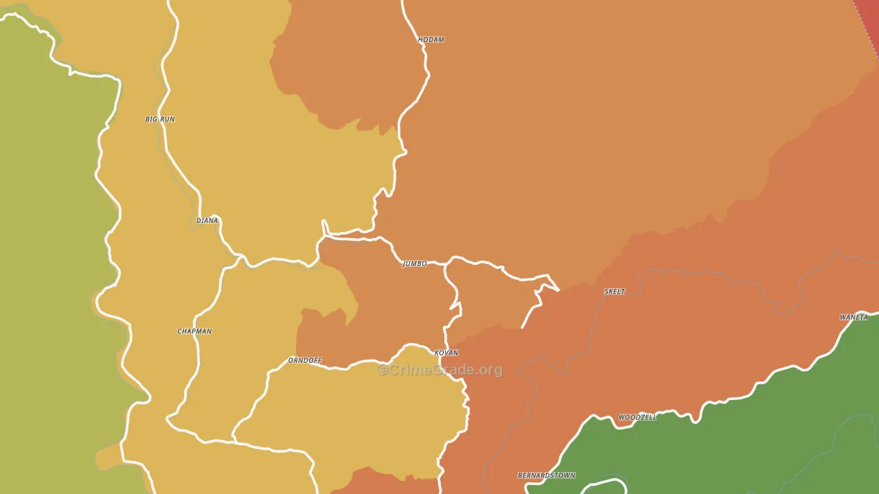 Chapman, WV Map of Drug-Related Crime Rates