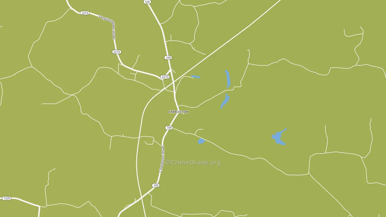 Charleston, KY Map of Drug-Related Crime Rates