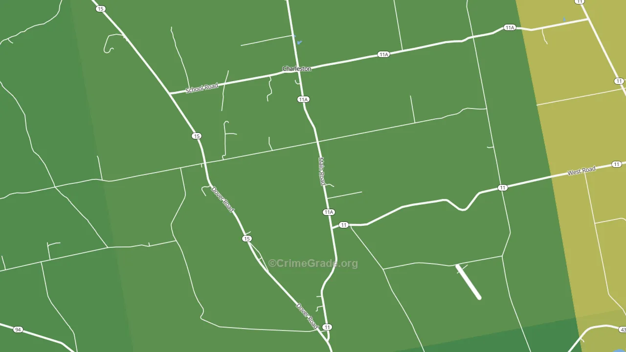Charleston, ME Map of Drug-Related Crime Rates