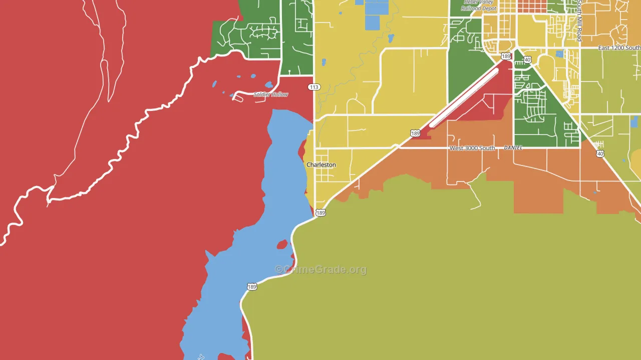 Charleston, UT Map of Drug-Related Crime Rates